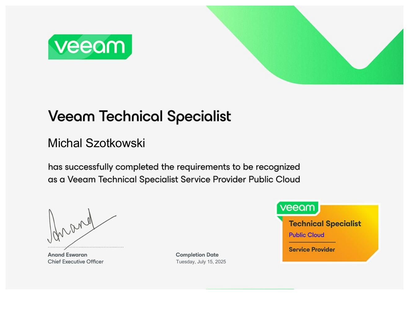 Veeam TS Public Cloud